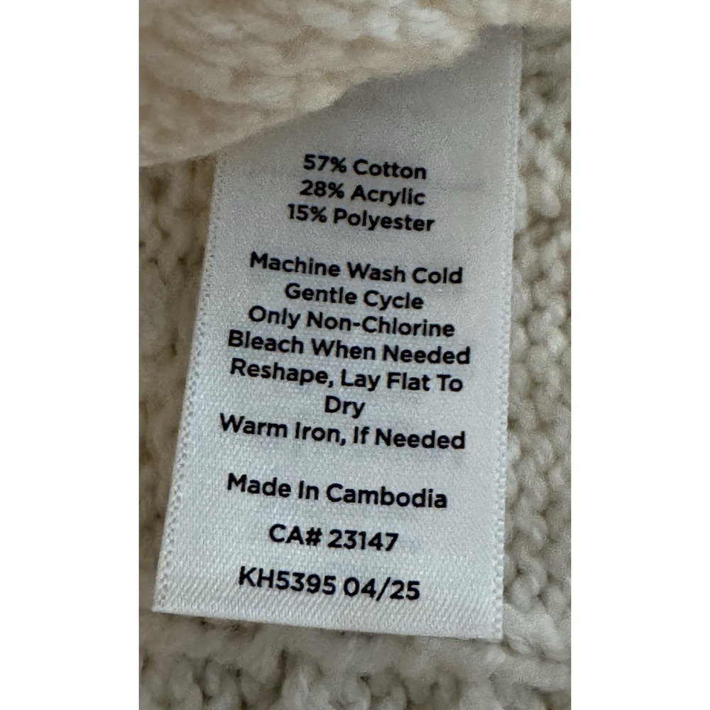 Lot Of 2 Talbots Cable Knit Sweater Vest Cream LP New With Tag & Loft Burgundy L - Picture 8 of 14